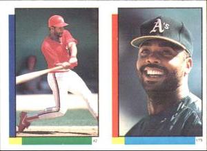 1990 Topps Stickers #42 / 179 Ozzie Smith / Dave Parker Front