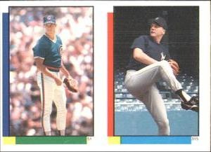 1990 Topps Stickers #51 / 315 Greg Maddux / Chuck Cary Front