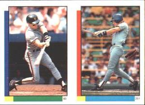 1990 Topps Stickers #83 / 251 Robby Thompson / Steve Buechele Front