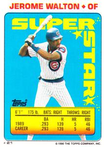 1990 Topps Stickers #85 Will Clark Back