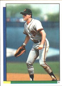 1990 Topps Stickers #85 Will Clark Front
