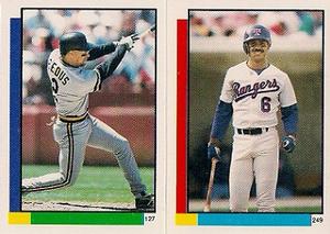 1990 Topps Stickers #127 / 249 Gary Redus / Cecil Espy Front