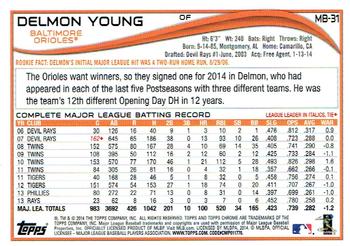 2014 Topps Chrome Update #MB-31 Delmon Young Back