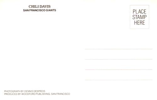 1987 San Francisco Giants Postcards #NNO Chili Davis Back