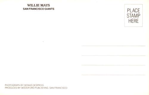 1987 San Francisco Giants Postcards #NNO Willie Mays Back
