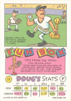 1992 Topps Kids #24 Doug Drabek Back