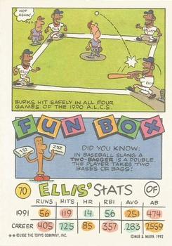 1992 Topps Kids #70 Ellis Burks Back