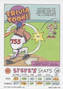 1992 Topps Kids #85 Steve Sax Back
