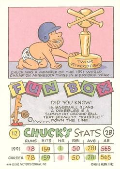 1992 Topps Kids #112 Chuck Knoblauch Back