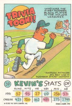 1992 Topps Kids #59 Kevin Mitchell Back