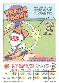 1992 Topps Kids #85 Steve Sax Back