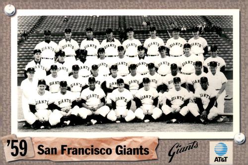 1992 AT&T San Francisco Giants Postcards #NNO 1959 Team Photo Front