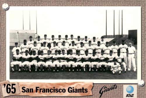 1992 AT&T San Francisco Giants Postcards #NNO 1965 Team Photo Front