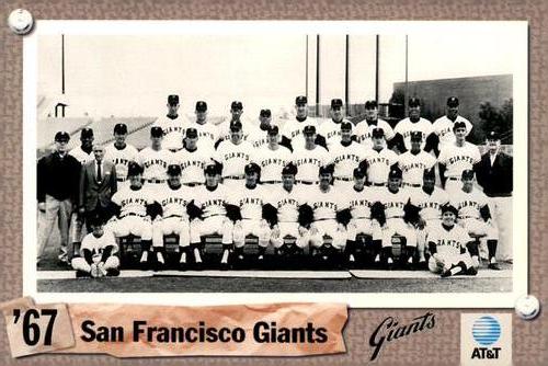 1992 AT&T San Francisco Giants Postcards #NNO 1967 Team Photo Front