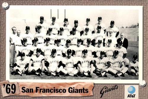 1992 AT&T San Francisco Giants Postcards #NNO 1969 Team Photo Front