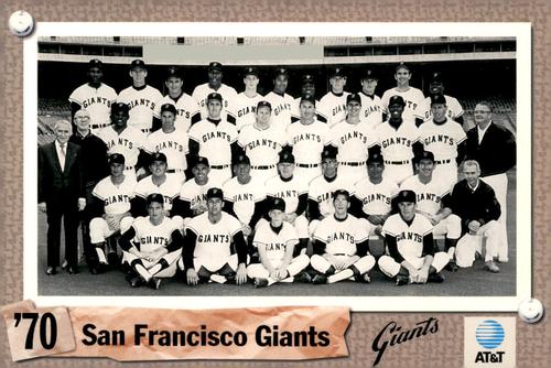 1992 AT&T San Francisco Giants Postcards #NNO 1970 Team Photo Front