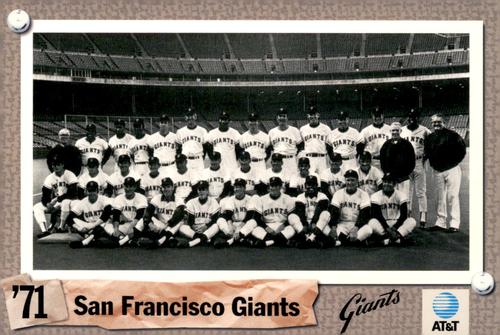 1992 AT&T San Francisco Giants Postcards #NNO 1971 Team Photo Front