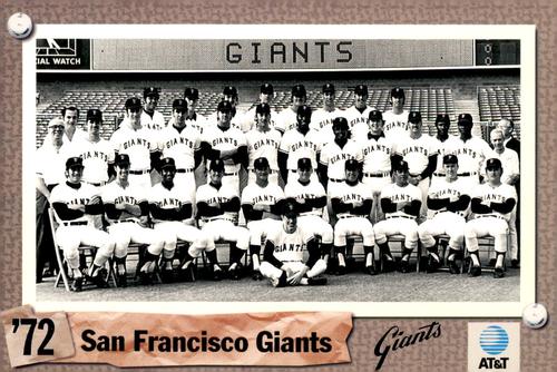 1992 AT&T San Francisco Giants Postcards #NNO 1972 Team Photo Front