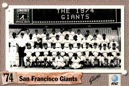 1992 AT&T San Francisco Giants Postcards #NNO 1974 Team Photo Front