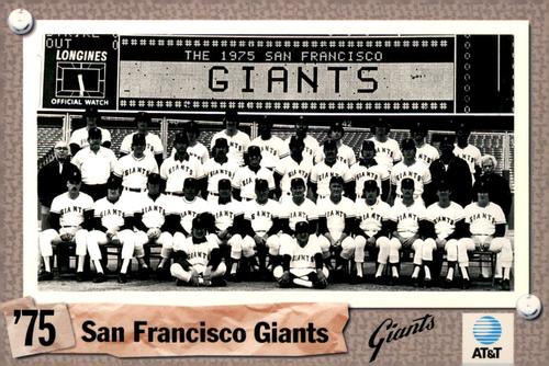 1992 AT&T San Francisco Giants Postcards #NNO 1975 Team Photo Front
