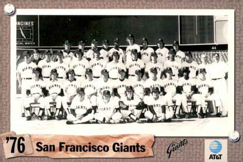 1992 AT&T San Francisco Giants Postcards #NNO 1976 Team Photo Front