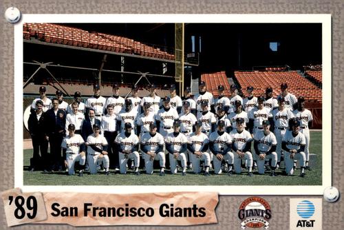 1992 AT&T San Francisco Giants Postcards #NNO 1989 Team Photo Front