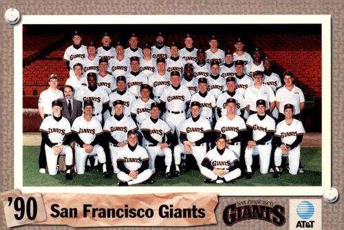 1992 AT&T San Francisco Giants Postcards #NNO 1990 Team Photo Front