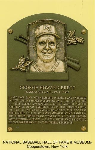 1965-22 Cooperstown Plaque Postcards #NNO George Brett Front