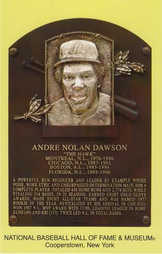 1965-22 Cooperstown Plaque Postcards #NNO Andre Dawson Front