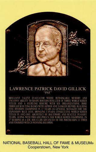 1965-22 Cooperstown Plaque Postcards #NNO Pat Gillick Front