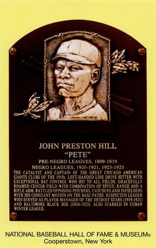 1965-22 Cooperstown Plaque Postcards #NNO Pete Hill Front