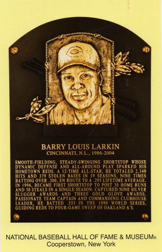 1965-22 Cooperstown Plaque Postcards #NNO Barry Larkin Front