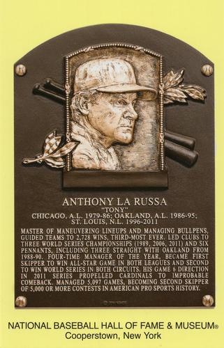 1965-22 Cooperstown Plaque Postcards #NNO Tony La Russa Front