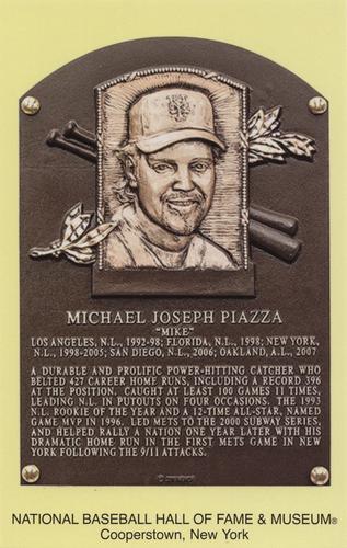 1965-22 Cooperstown Plaque Postcards #NNO Mike Piazza Front