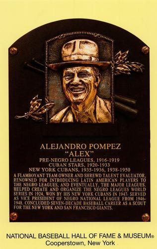 1965-22 Cooperstown Plaque Postcards #NNO Alex Pompez Front