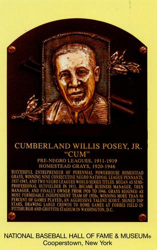1965-22 Cooperstown Plaque Postcards #NNO Cum Posey Front