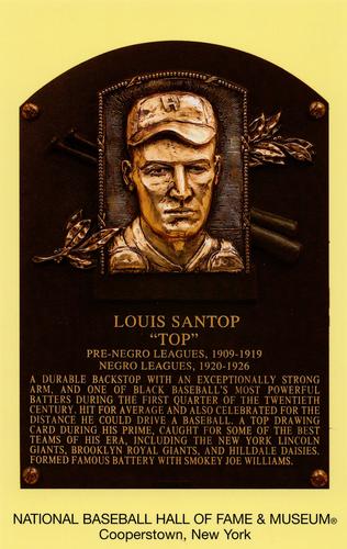 1965-22 Cooperstown Plaque Postcards #NNO Louis Santop Front