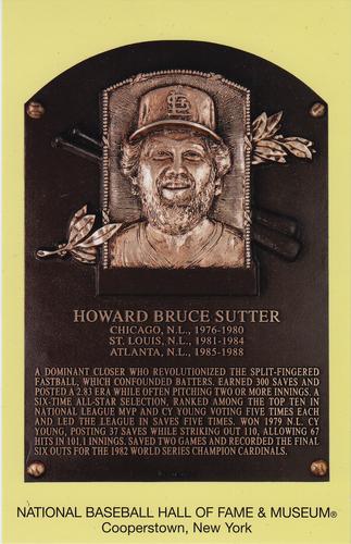 1965-22 Cooperstown Plaque Postcards #NNO Bruce Sutter Front