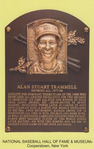 1965-22 Cooperstown Plaque Postcards #NNO Alan Trammell Front