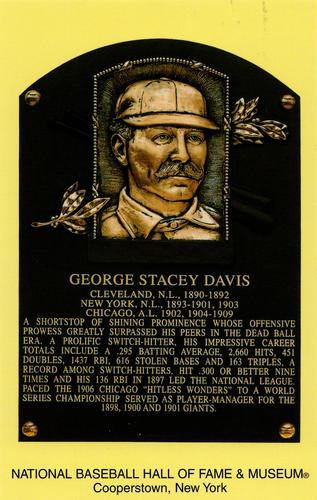 1965-22 Cooperstown Plaque Postcards #NNO George Davis Front