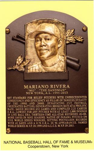 1965-22 Cooperstown Plaque Postcards #NNO Mariano Rivera Front