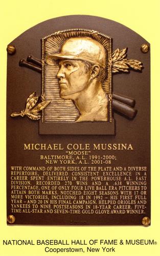 1965-22 Cooperstown Plaque Postcards #NNO Mike Mussina Front