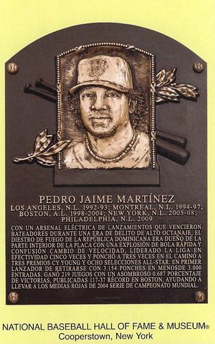 1965-22 Cooperstown Plaque Postcards #NNO Pedro Martinez Front