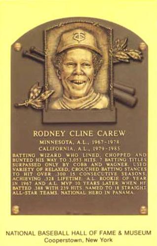 1965-22 Cooperstown Plaque Postcards #NNO Rod Carew Front