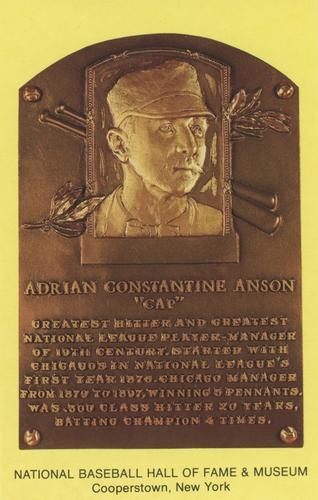 1965-22 Cooperstown Plaque Postcards #NNO Cap Anson Front