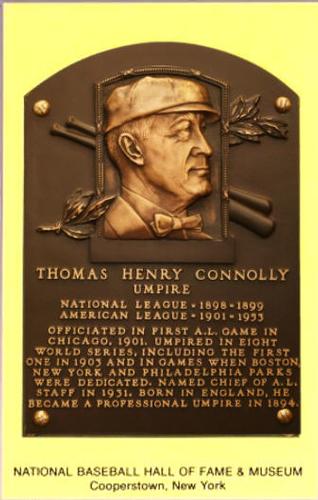 1965-22 Cooperstown Plaque Postcards #NNO Tommy Connolly Front
