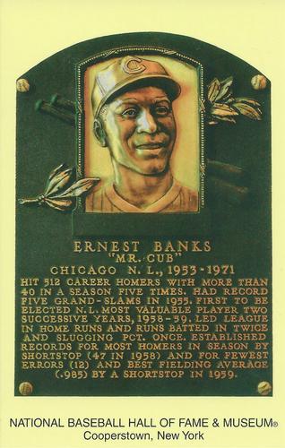 1965-21 Cooperstown Plaque Postcards #NNO Ernie Banks Front