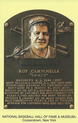 1965-22 Cooperstown Plaque Postcards #NNO Roy Campanella Front