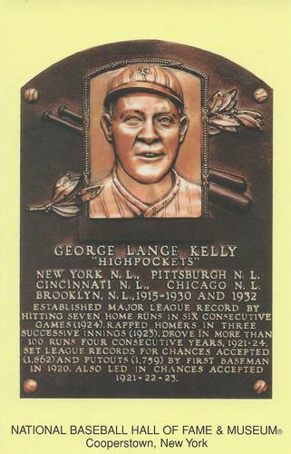 1965-22 Cooperstown Plaque Postcards #NNO George Kelly Front
