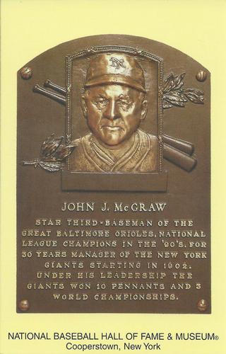 1965-22 Cooperstown Plaque Postcards #NNO  John McGraw  Front
